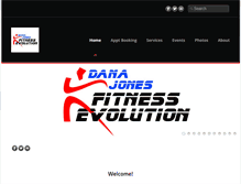 Tablet Screenshot of djsfitnessevolution.com